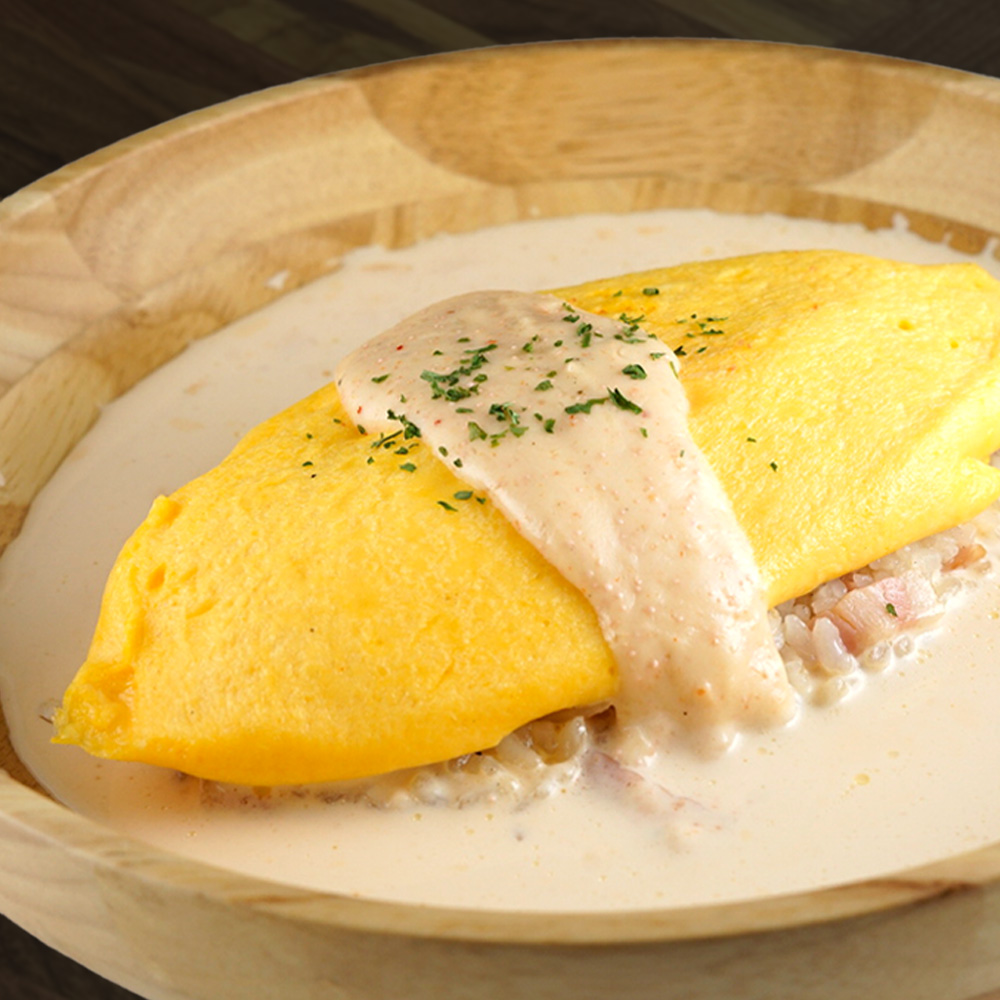 ふわとろオムライス明太ソース