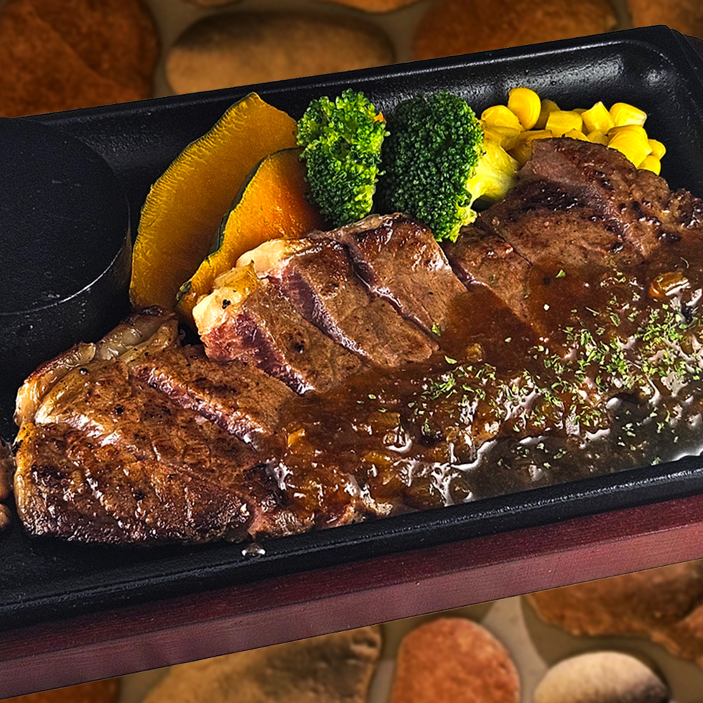 鉄板ビーフステーキ
