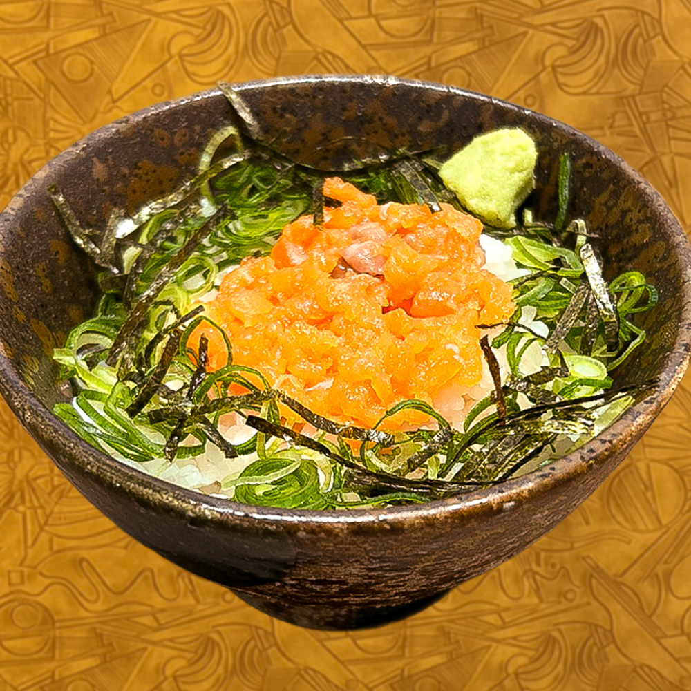 ミニサーモンたたき丼セット