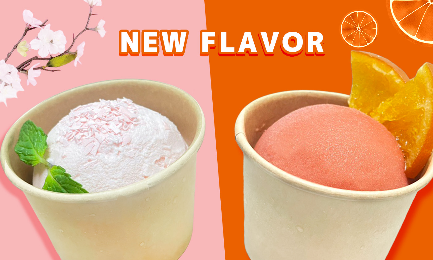 【季節限定】新作ジェラート「桜」＆「ブラッドオレンジ」販売