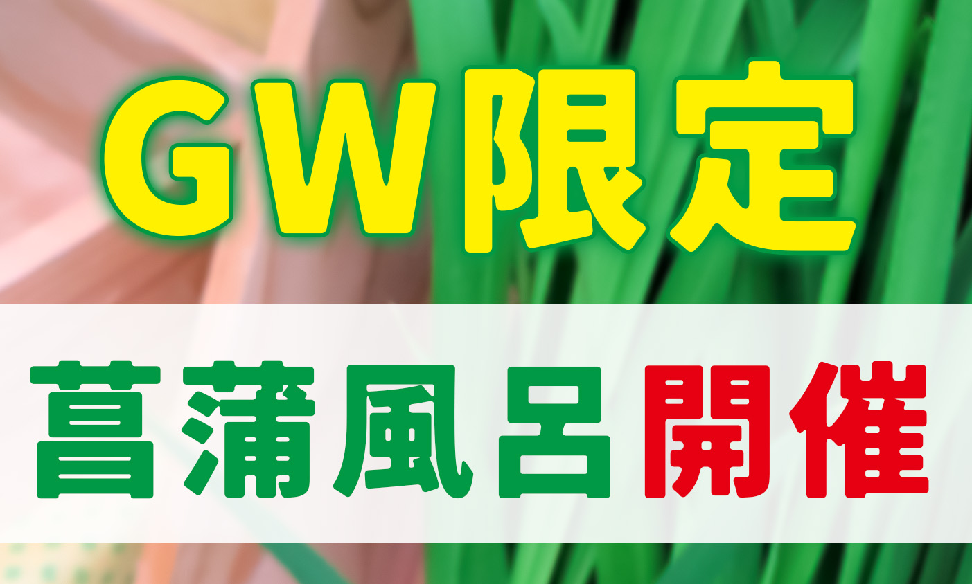 GW限定　菖蒲風呂開催